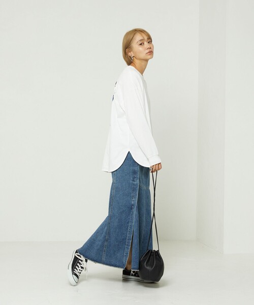 FREAK'S STORE（フリークスストア）の「SOMETHING × FREAK'S STORE/サムシング 別注Mermaid Skirt/別注マーメイドスカート（スカート・レディース・サックスブルー/ネイビー・MEDIUM/SMALL）」の20枚目の写真