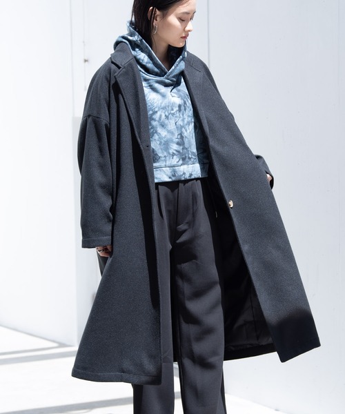 Happy John（ハッピージョン）の「over melton chester coat/オーバーメルトンチェスターコート（チェスターコート・レディース・ブラック/ブルー/アイボリー・FREE）」の17枚目の写真