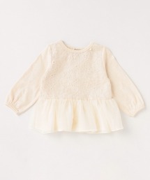 petit main | レース×チュール長袖チュニックT(Tシャツ/カットソー)