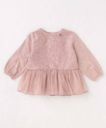 petit main | レース×チュール長袖チュニックT(Tシャツ/カットソー)