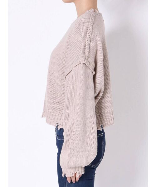 GYDA(ジェイダ)の「グラインダーショートニットTOPS(ニット/セーター・レディース・アイボリー/ベージュ/ミント/ブラック・FREE)」の19枚目の写真