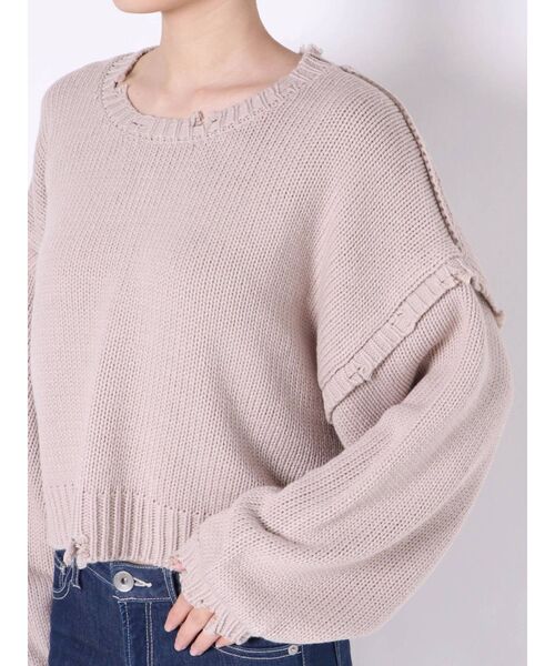 GYDA(ジェイダ)の「グラインダーショートニットTOPS(ニット/セーター・レディース・アイボリー/ベージュ/ミント/ブラック・FREE)」の22枚目の写真