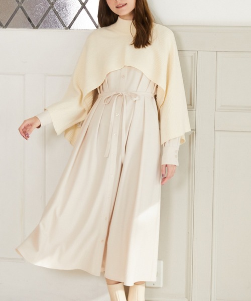 Rewde(ルゥデ)の「ウエストタックシャツワンピース(1R05-09233)(ワンピース・レディース・ベージュ/モカ/ネイビー・M)」の3枚目の写真
