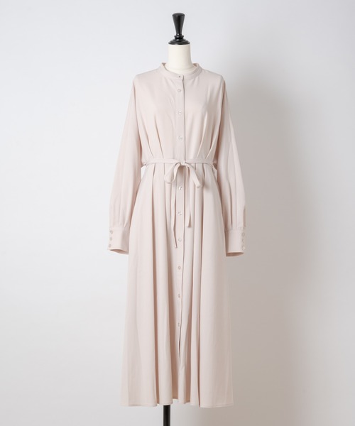 Rewde(ルゥデ)の「ウエストタックシャツワンピース(1R05-09233)(ワンピース・レディース・ベージュ/モカ/ネイビー・M)」の8枚目の写真