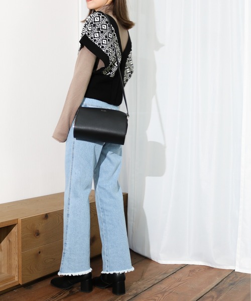 Per sist ence（パーシエンス）の「Per sist ence/パーシエンス　幾何学ビスチェ（ベスト・レディース・ベージュ/ブラック/ブラウン・FREE）」の9枚目の写真