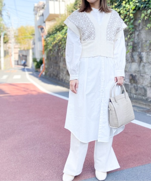 Per sist ence（パーシエンス）の「Per sist ence/パーシエンス　幾何学ビスチェ（ベスト・レディース・ベージュ/ブラック/ブラウン・FREE）」の22枚目の写真