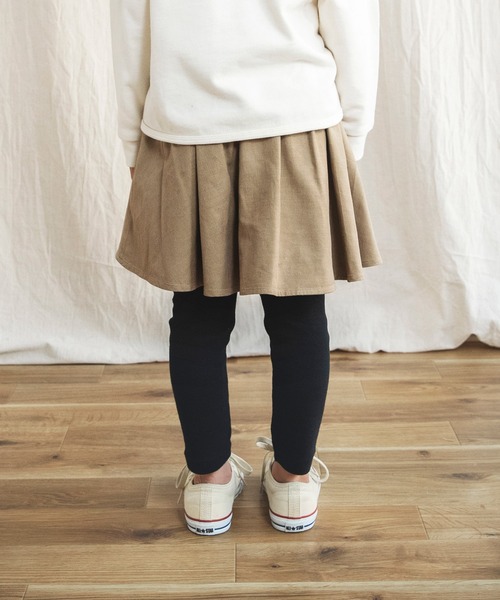 BRANSHES(ブランシェス)の「レギンス付きコーデュロイスカート(無地・花柄)(スカート・キッズ・ブラック/ベージュ/ピンク・100cm/150cm/110cm/130cm/90cm/120cm/140cm)」の6枚目の写真