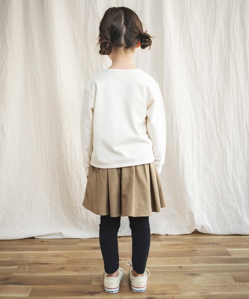 BRANSHES(ブランシェス)の「レギンス付きコーデュロイスカート(無地・花柄)(スカート・キッズ・ブラック/ベージュ/ピンク・100cm/150cm/110cm/130cm/90cm/120cm/140cm)」の10枚目の写真