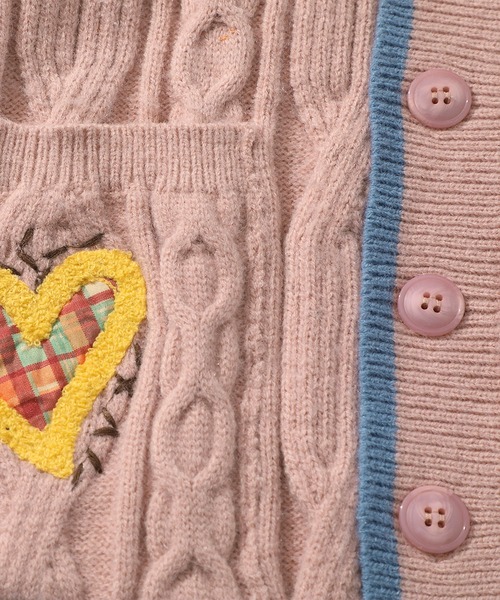 HOOK（フック）の「【HOOK】パッチワーク刺繍リンガーVネックカーディガン（カーディガン/ボレロ・メンズ・ホワイト/ピンク/ブルー・M/L/XL）」の11枚目の写真