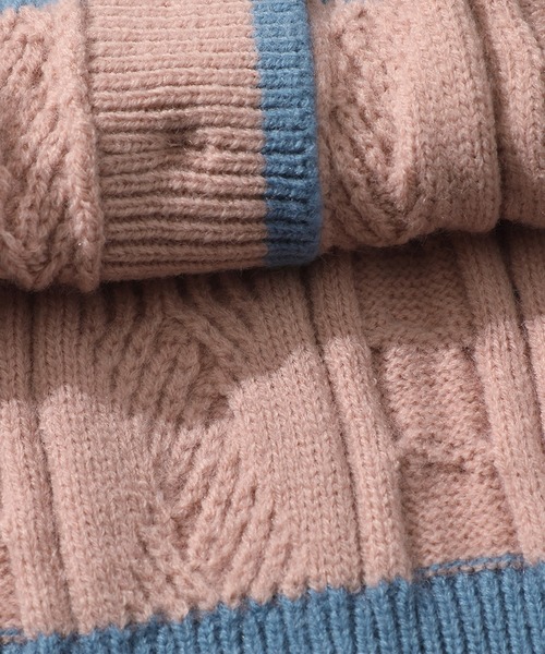 HOOK（フック）の「【HOOK】パッチワーク刺繍リンガーVネックカーディガン（カーディガン/ボレロ・メンズ・ホワイト/ピンク/ブルー・M/L/XL）」の13枚目の写真