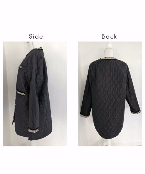 M y u(ミュー)の「キルティングオーバーコート(ダウンジャケット/コート・レディース・ブラック/ベージュ/アイボリー/アイボリー系/カーキ・FREE)」の15枚目の写真