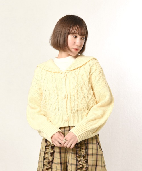 MILK(ミルク)の「ハートケーブルカーデ(カーディガン/ボレロ・レディース・A/C/B・FREE)」の2枚目の写真