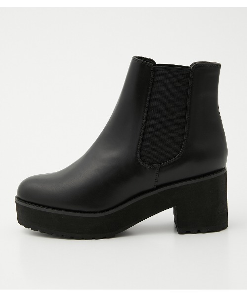 AZUL by moussy（アズールバイマウジー）の「SIDE GORE BOOTS/サイドゴアブーツ（ブーツ・レディース・ブラック・SMALL/MEDIUM/LARGE）」の2枚目の写真