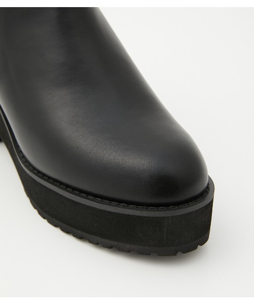 AZUL by moussy（アズールバイマウジー）の「SIDE GORE BOOTS/サイドゴアブーツ（ブーツ・レディース・ブラック・SMALL/MEDIUM/LARGE）」の10枚目の写真