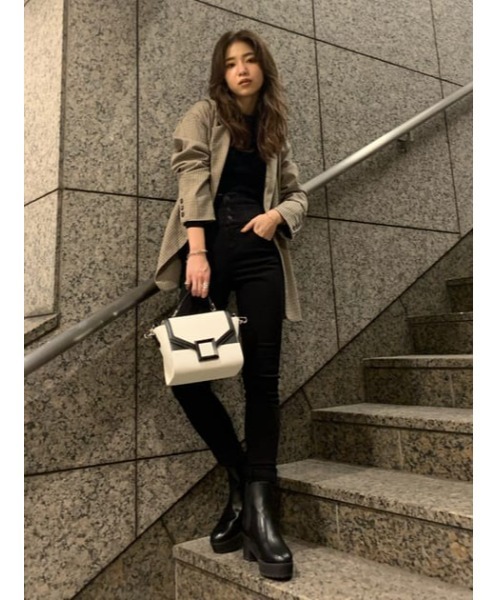 AZUL by moussy（アズールバイマウジー）の「SIDE GORE BOOTS/サイドゴアブーツ（ブーツ・レディース・ブラック・SMALL/MEDIUM/LARGE）」の14枚目の写真