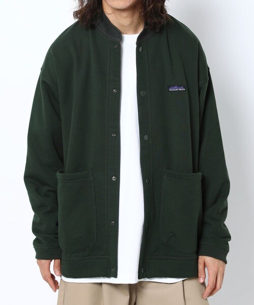 FREAK'S STORE(フリークスストア)の「WEB限定 THOUSAND MILE×FREAK'S STORE/サウザンドマイル 別注 スタンドカラー裏起毛 スウェットカーディガン/ジャケット(カーディガン/ボレロ・メンズ・ブラック/グレー/グリーン・SMALL/MEDIUM/LARGE)」の8枚目の写真