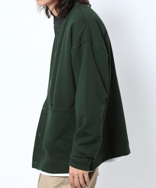 FREAK'S STORE(フリークスストア)の「WEB限定 THOUSAND MILE×FREAK'S STORE/サウザンドマイル 別注 スタンドカラー裏起毛 スウェットカーディガン/ジャケット(カーディガン/ボレロ・メンズ・ブラック/グレー/グリーン・SMALL/MEDIUM/LARGE)」の11枚目の写真