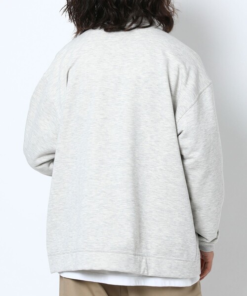 FREAK'S STORE(フリークスストア)の「WEB限定 THOUSAND MILE×FREAK'S STORE/サウザンドマイル 別注 スタンドカラー裏起毛 スウェットカーディガン/ジャケット(カーディガン/ボレロ・メンズ・ブラック/グレー/グリーン・SMALL/MEDIUM/LARGE)」の4枚目の写真