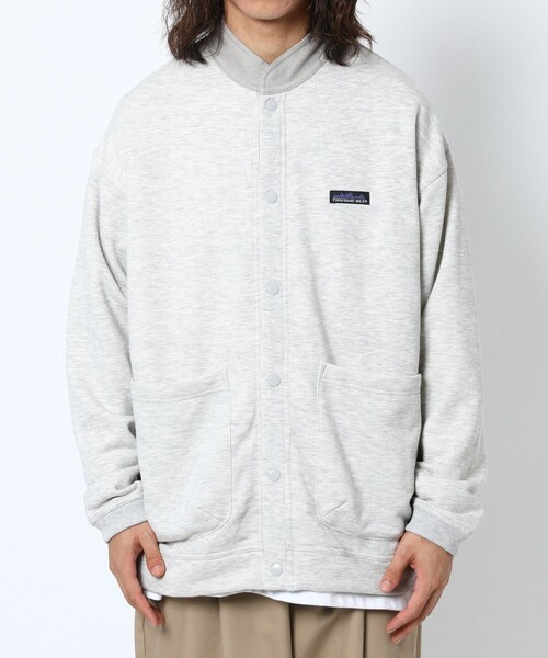 FREAK'S STORE(フリークスストア)の「WEB限定 THOUSAND MILE×FREAK'S STORE/サウザンドマイル 別注 スタンドカラー裏起毛 スウェットカーディガン/ジャケット(カーディガン/ボレロ・メンズ・ブラック/グレー/グリーン・SMALL/MEDIUM/LARGE)」の9枚目の写真