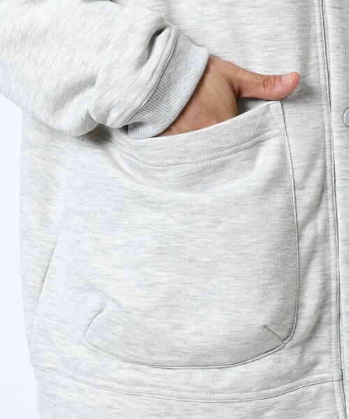 FREAK'S STORE(フリークスストア)の「WEB限定 THOUSAND MILE×FREAK'S STORE/サウザンドマイル 別注 スタンドカラー裏起毛 スウェットカーディガン/ジャケット(カーディガン/ボレロ・メンズ・ブラック/グレー/グリーン・SMALL/MEDIUM/LARGE)」の17枚目の写真