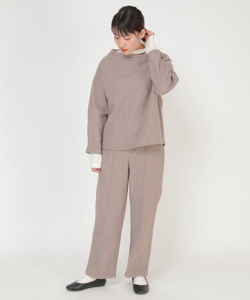 LBC(エルビーシー)の「圧縮ジャージパンツ(その他パンツ・レディース・チャコールグレー/ベージュ・M)」の3枚目の写真