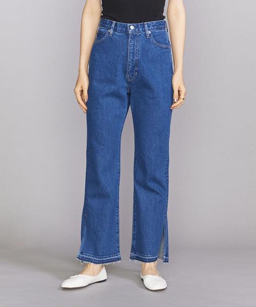 BEAUTY&YOUTH UNITED ARROWS（ビューティーアンドユースユナイテッドアローズ）の「BY ソフトフレア デニムパンツ（デニムパンツ・レディース・コバルトブルー/ブラック・L/M/S）」の7枚目の写真