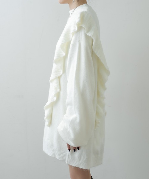 RASVOA（ラスボア）の「モヘアフリルニットワンピース（ワンピース・レディース・ブラック/グレー/オフホワイト・FREE）」の22枚目の写真