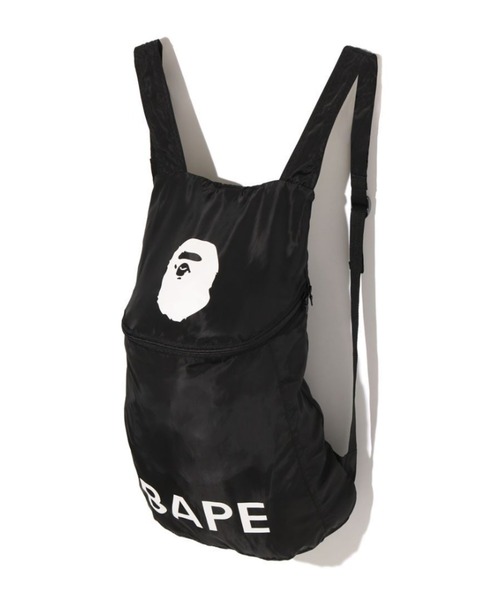 A BATHING APE（アベイシングエイプ）の「APE HEAD PACKABLE BACKPACK M（バックパック/リュック・メンズ・ブラック・FREE）」の2枚目の写真