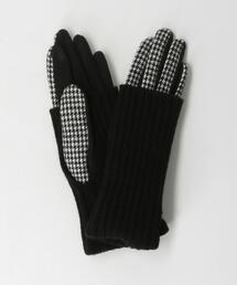 closet story | <closet story(クローゼットストーリー)>ハウンドトゥース×リブ 2WAY グローブ(手袋)