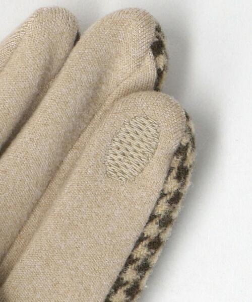 closet story（クローゼットストーリー）の「＜closet story（クローゼットストーリー）＞ハウンドトゥース×リブ 2WAY グローブ（手袋・レディース・ブラック/ブラウン・FREE）」の7枚目の写真