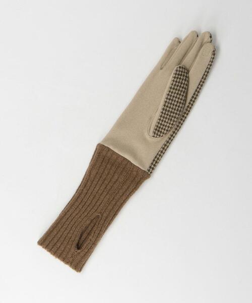 closet story（クローゼットストーリー）の「＜closet story（クローゼットストーリー）＞ハウンドトゥース×リブ 2WAY グローブ（手袋・レディース・ブラック/ブラウン・FREE）」の11枚目の写真