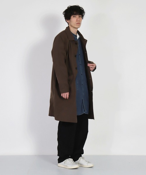 SPELLBOUND（スペルバウンド）の「[SPELLBOUND / スペルバウンド] ヴィンテージナイロンオックス ダスターコート（ステンカラーコート・メンズ・ブラウン・3/2）」の7枚目の写真