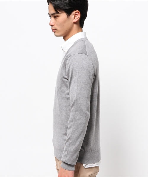 EDIFICE(エディフィス)の「◇16GG Vネック プルオーバー(ニット/セーター・メンズ・チャコールグレー/ホワイト/ネイビー/ブルー系その他/ボルドー・44/46/48)」の11枚目の写真