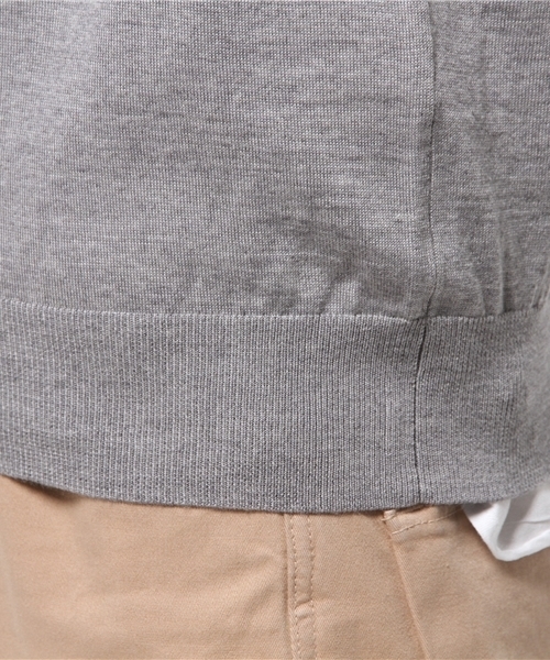 EDIFICE(エディフィス)の「◇16GG Vネック プルオーバー(ニット/セーター・メンズ・チャコールグレー/ホワイト/ネイビー/ブルー系その他/ボルドー・44/46/48)」の7枚目の写真