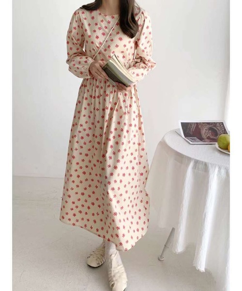 セール レトロフラワーサイドリボンロングワンピース ワンピース Jewelobe ジュエローブ のファッション通販 Zozotown