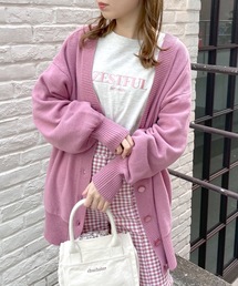 OLIVE des OLIVE | ダブルフロントチュニックカーディガン/ニットカーディガン(カーディガン/ボレロ)