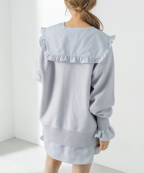 OLIVE des OLIVE（オリーブデオリーブ）の「ダブルフロントチュニックカーディガン/ニットカーディガン（カーディガン/ボレロ・レディース・ブラック/グレー/ピンク/ライム/アイボリー・FREE）」の11枚目の写真