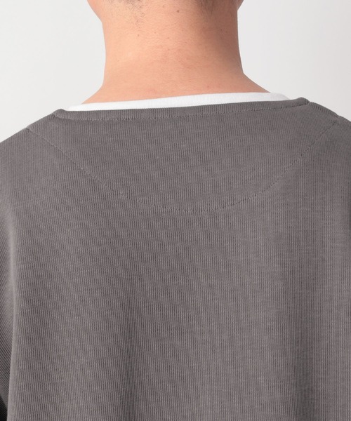 GLOBAL WORK（グローバルワーク）の「キーネックレイヤード長袖/258198（Tシャツ/カットソー・メンズ・チャコールグレー/ベージュ/ホワイト系その他2・SMALL/MEDIUM/LARGE）」の17枚目の写真