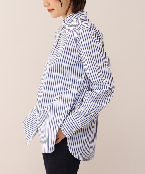 UNTITLED（アンタイトル）の「◆ストライプ柄 フリルブラウス【洗える】（シャツ/ブラウス・レディース・ホワイト系5/ブルー系5/ホワイト系9・00/01/02/03/04/44/48）」の12枚目の写真