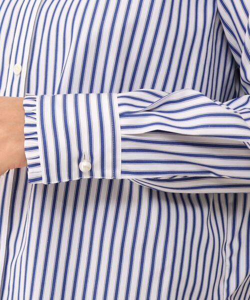 UNTITLED（アンタイトル）の「◆ストライプ柄 フリルブラウス【洗える】（シャツ/ブラウス・レディース・ホワイト系5/ブルー系5/ホワイト系9・00/01/02/03/04/44/48）」の15枚目の写真