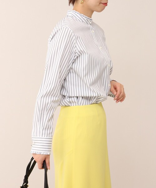 UNTITLED（アンタイトル）の「◆ストライプ柄 フリルブラウス【洗える】（シャツ/ブラウス・レディース・ホワイト系5/ブルー系5/ホワイト系9・00/01/02/03/04/44/48）」の21枚目の写真