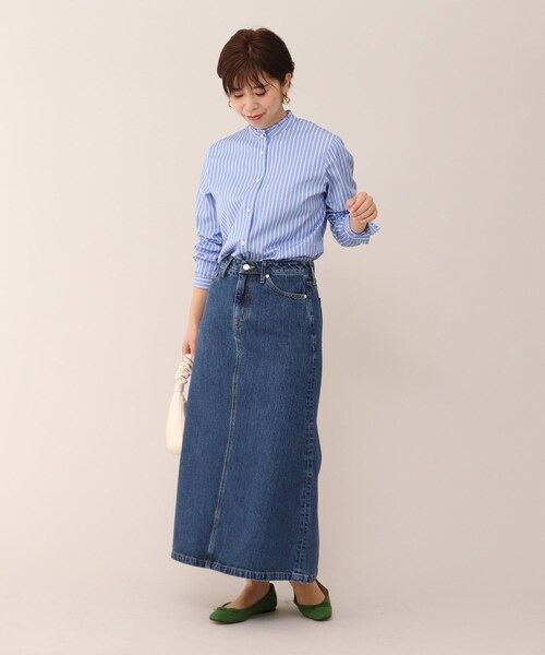 UNTITLED（アンタイトル）の「◆ストライプ柄 フリルブラウス【洗える】（シャツ/ブラウス・レディース・ホワイト系5/ブルー系5/ホワイト系9・00/01/02/03/04/44/48）」の14枚目の写真