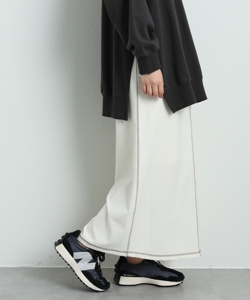 CIAOPANIC TYPY（チャオパニックティピー）の「ジョーゼットポンチIラインスカート（スカート・レディース・ブラック/ライトグレー/アイボリー・ONE SIZE）」の7枚目の写真