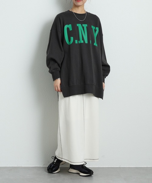 CIAOPANIC TYPY（チャオパニックティピー）の「ジョーゼットポンチIラインスカート（スカート・レディース・ブラック/ライトグレー/アイボリー・ONE SIZE）」の8枚目の写真