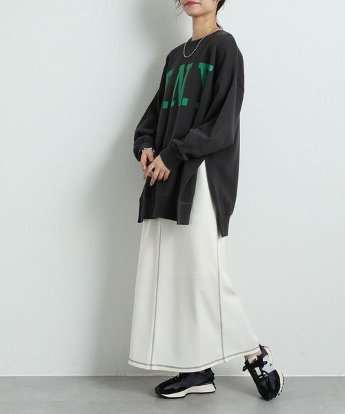 CIAOPANIC TYPY（チャオパニックティピー）の「ジョーゼットポンチIラインスカート（スカート・レディース・ブラック/ライトグレー/アイボリー・ONE SIZE）」の9枚目の写真