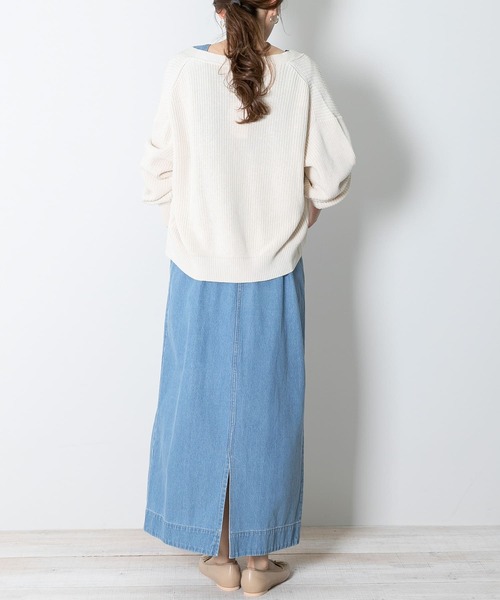 URBAN RESEARCH Sonny Label（アーバンリサーチサニーレーベル）の「『WEB限定』デニムロングワンピース（ワンピース・レディース・ブルー/ライトブルー・FREE）」の3枚目の写真