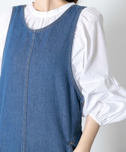 URBAN RESEARCH Sonny Label（アーバンリサーチサニーレーベル）の「『WEB限定』デニムロングワンピース（ワンピース・レディース・ブルー/ライトブルー・FREE）」の7枚目の写真