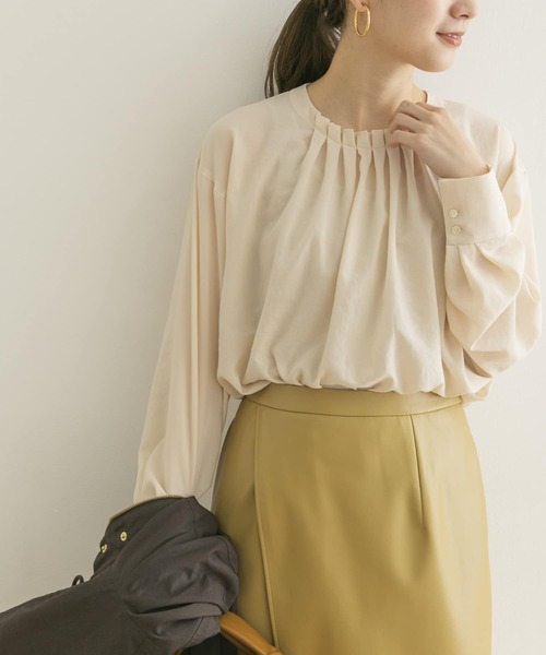 URBAN RESEARCH（アーバンリサーチ）の「シフォンフロントタックブラウス（シャツ/ブラウス・レディース・ネイビー/アイボリー/ブルー系その他・FREE）」の11枚目の写真