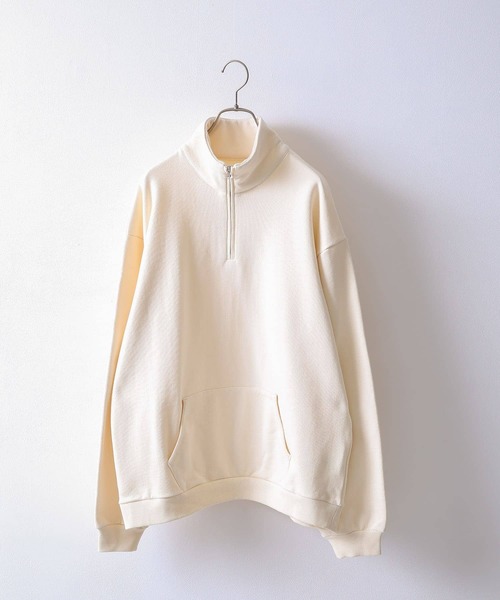 URBAN RESEARCH Sonny Label（アーバンリサーチサニーレーベル）の「ヘビーウェイトハーフZIPプルオーバー（スウェット・メンズ・ネイビー/ホワイト系その他/グリーン/グレー系その他・MEDIUM/LARGE）」の6枚目の写真
