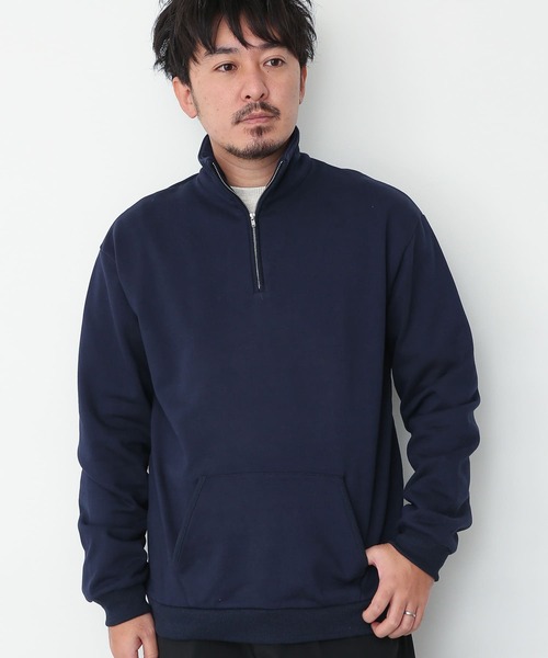 URBAN RESEARCH Sonny Label（アーバンリサーチサニーレーベル）の「ヘビーウェイトハーフZIPプルオーバー（スウェット・メンズ・ネイビー/ホワイト系その他/グリーン/グレー系その他・MEDIUM/LARGE）」の13枚目の写真
